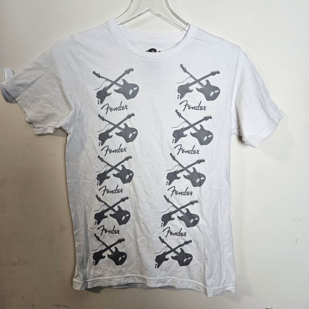 Fender Guitar Shirt White Size Small